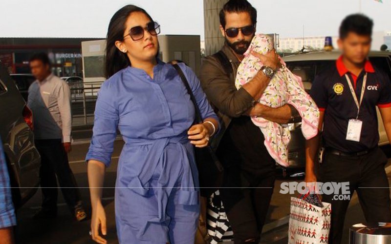 SPOTTED: Shahid Kapoor Tightly Hugs Daughter While Escorting Her Through The Airport
