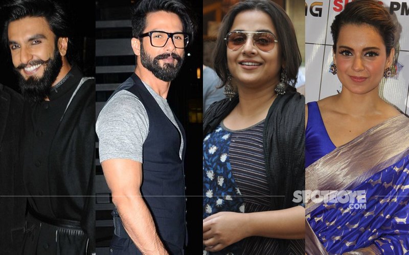 SPOTTED: Ranveer, Shahid & Vidya Keep It Casual While Kangana & Shilpa Glam It Up