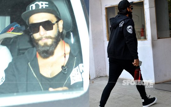 ranveer singh snapped post gym workout