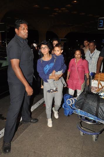 kiran rao and azad rao khan spotted at airport