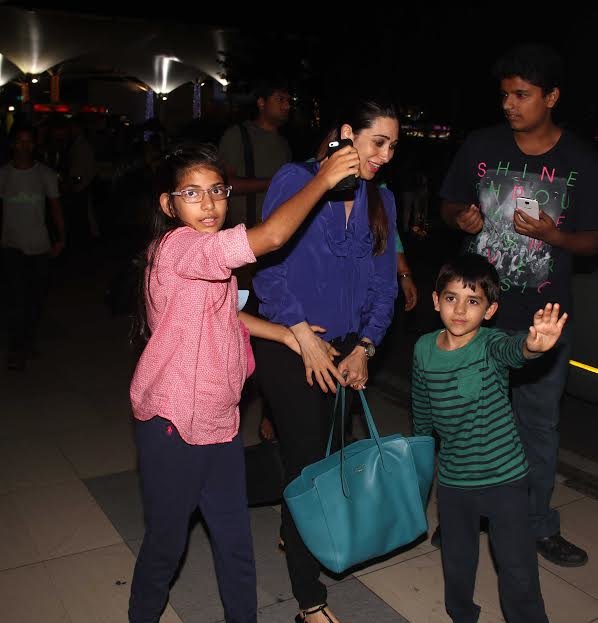 karisma and kids snapped at the airport