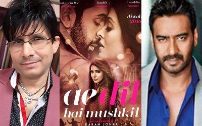 krk and ajay devgn over ae dil hai mushkil controversy