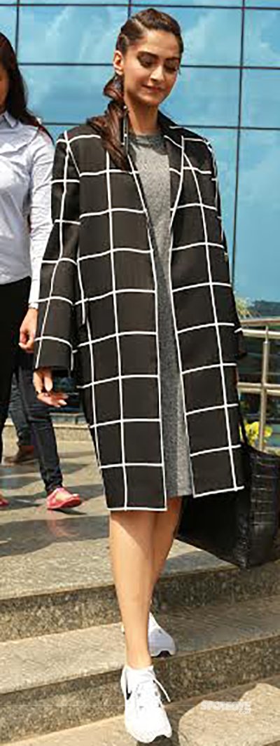 sonam kapoor in a coat