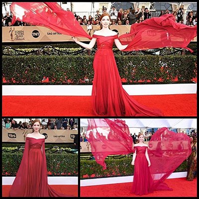 actress annalise in red gown