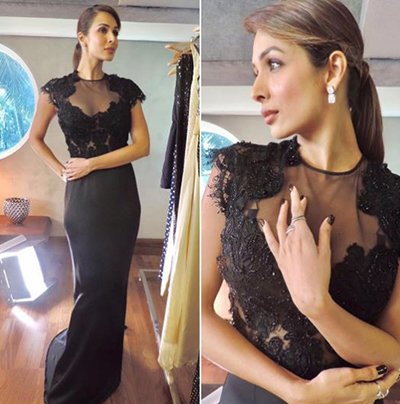 malaika arora in her ravishing black dress