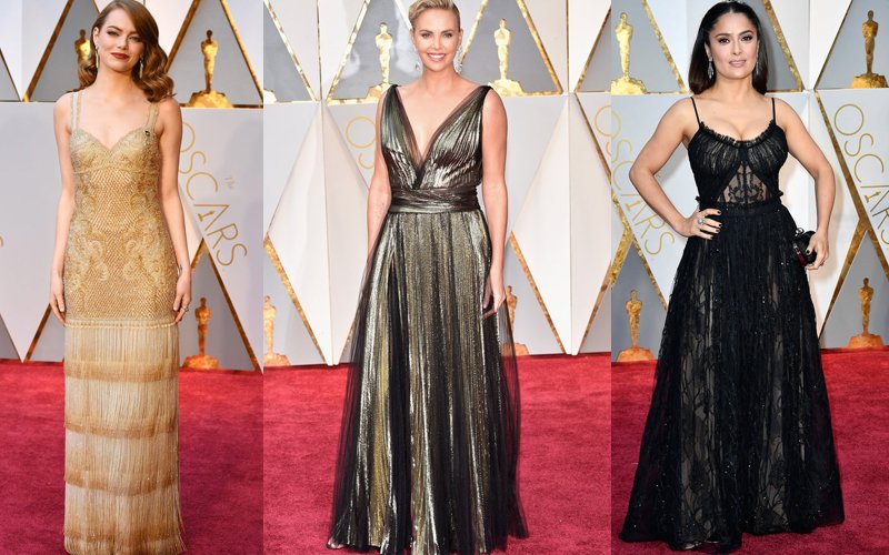 HOT OR NOT: Emma Stone, Charlize Theron & Salma Hayek Stun At The Oscars 2017