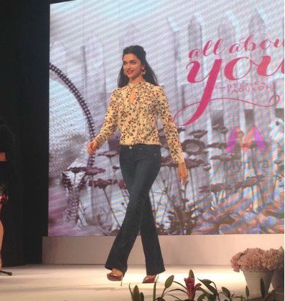 deepika padukone walks the ramp for all about you collection by myntra
