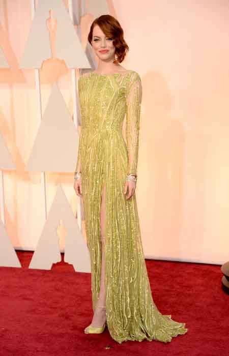 emma stone also in an elie saab look