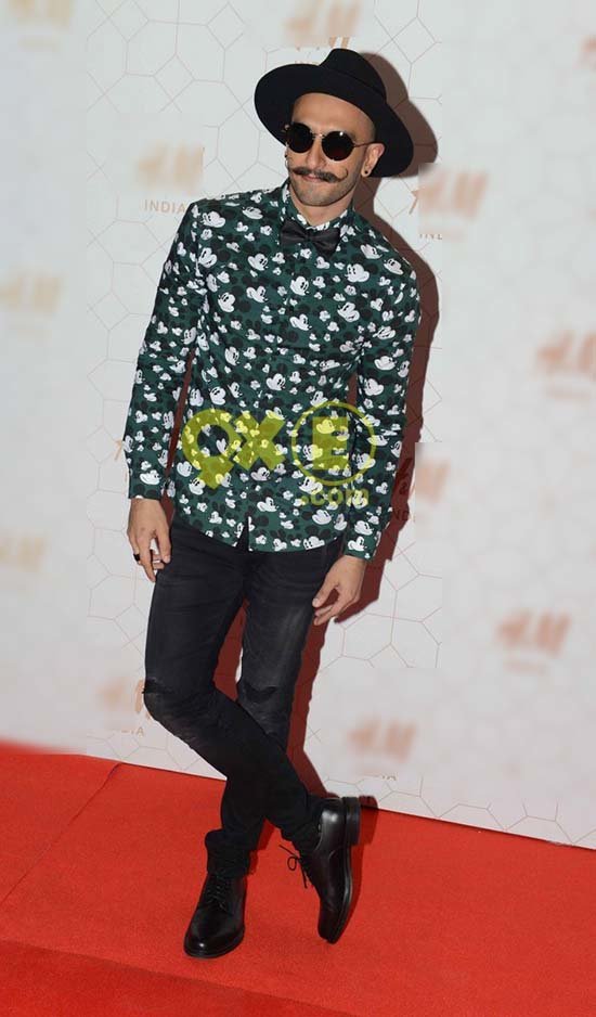 ranveer singh in mickey mouse shirt at an event