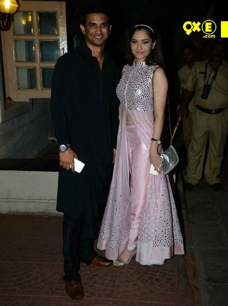 ankita lokhande and sushant singh rajput at ekta kapoor s diwali bash