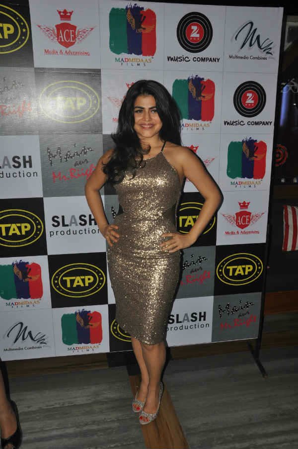 shenaz treasurywala shiny dress at an music launch event