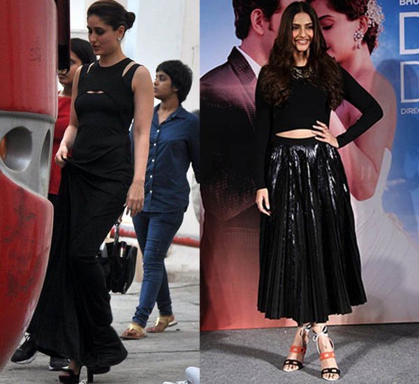 kareena kapoor snapped in the middle of the shoot sonam kapoor went for proenza schouler