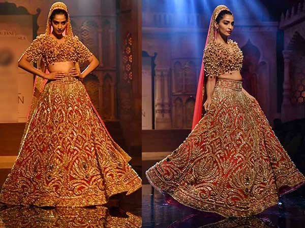 sonam kapoor was showstopper for abu jani and sandeep khosla at bmw indian bridal fashion week 2015