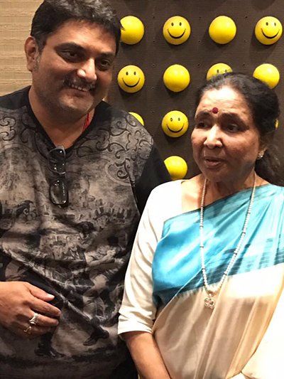 asha bhosle in studio