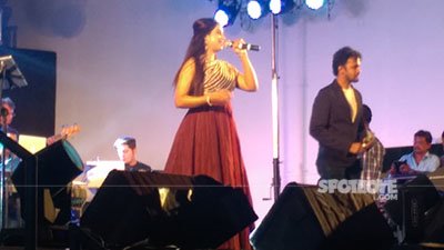shreya ghoshal performing at a concert in mumbai