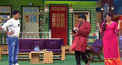 Upasana Singh in her first episode on The Kapil Sharma Show.jpg