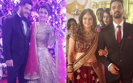 dimple jhangiani rucha gujarathi wedding pics