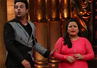 krushna abhishek and bharti singh on comedy nights bachao tazza