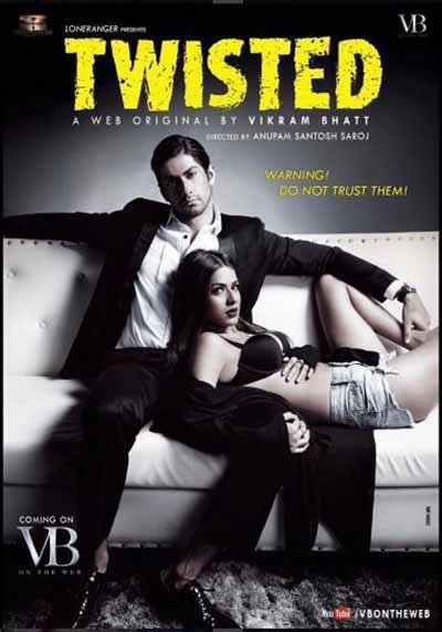 nia sharma and namit khanna in a sexy pose twisted web series poster