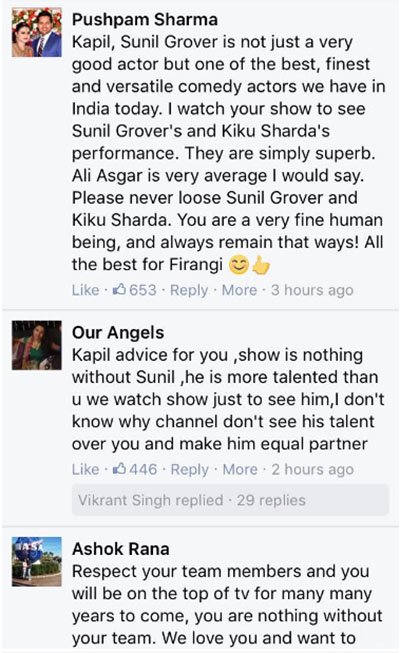 fans tweet to kapil regarding the kapil sharma sunil grover controversy