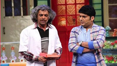 kapil sharma and dr gulati aka sunil grover on the kapil sharma show