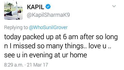 kapil sharma response sunil grover post to the kapil sharma sgow controversy packup