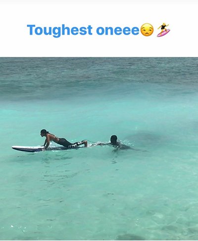 nia sharma surfing the blue waters