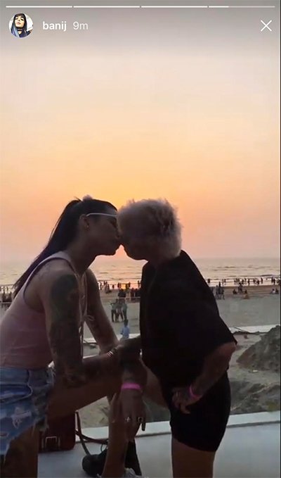 vj bani and sapna bhavnani kissing in public