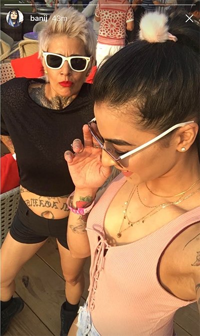 vj bani and sapna bhavnani at a beach in mumbai