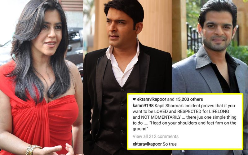 Ekta Kapoor Speaks AGAINST Kapil Sharma, Agrees To Karan Patel’s Dig