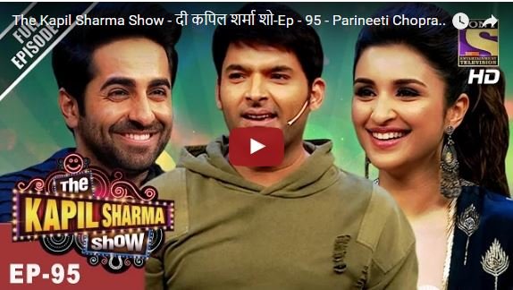 the kapil sharma show episode 95 parineeti chopra and ayushmann khurana