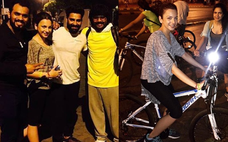 Bigg Boss Couple Manveer Gurjar & Nitibha Kaul’s Night Out On A Bicycle