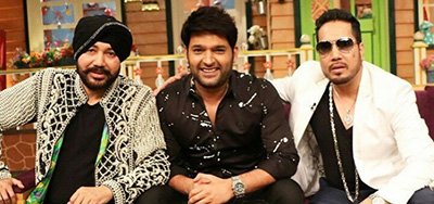 kapil sharma with mika singh and daler mehndi the kapil sharma show