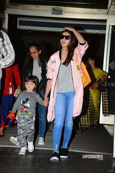 srk's son abram snapped with alia bhatt at the mumbai airport