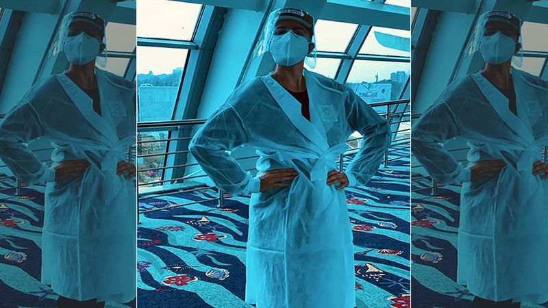 Katrina Kaif Slips Into Her New Normal Airport Look In PPE Kit And Face Shield, Says, ‘Outfit's Not Bad Either’