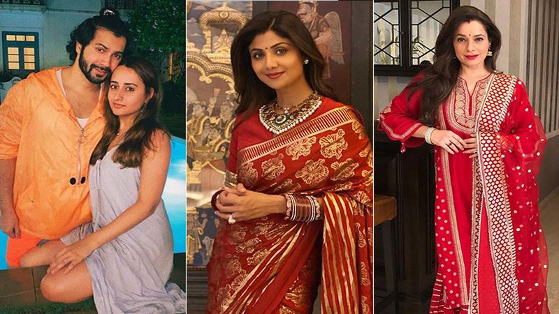 Karwa Chauth 2020: Varun Dhawan's GF Natasha Dalal, Shilpa Shetty, Neelam Kothari, And More Arrive At Anil Kapoor's House All Decked Up