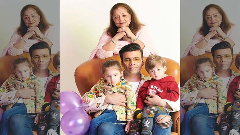 Karan Johar Posts A Toodles Video With Daughter Roohi And Mom Hiroo As Son Yash Is Busy In The Loo- VIDEO