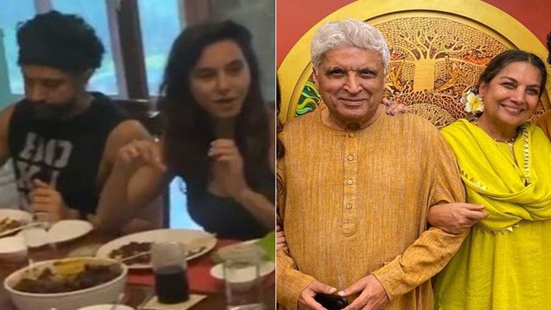 Shibani Dandekar Enjoys A Scrumptious Meal With BF Farhan Akhtar’s Family; Shabana Azmi-Javed Akhtar Cheer And Celebrate Family Gathering- VIDEO