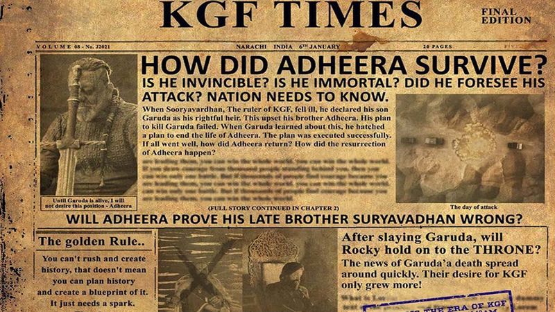 KGF: Chapter 2's Teaser To Release On THIS Date; Makers Create Curiosity Around Sanjay Dutt’s Onscreen Character Adheera