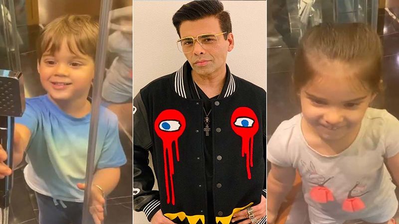 Karan Johar’s Son Yash Johar Wants To Give Him A Shower, Daughter Roohi Suggest Him To Remove His Clothes-Video