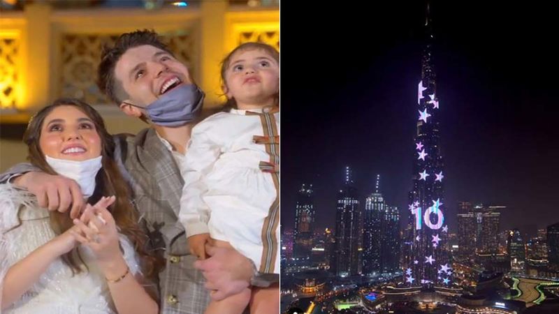 UAE Based Syrian Influencers Anas And Asala Marwah Hosted A USD 100K Gender Reveal Party At Burj Khalifa In Dubai-VIDEO