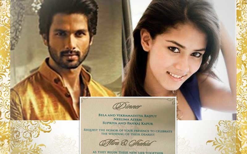 Take A Look At Shahid-mira's Wedding Card