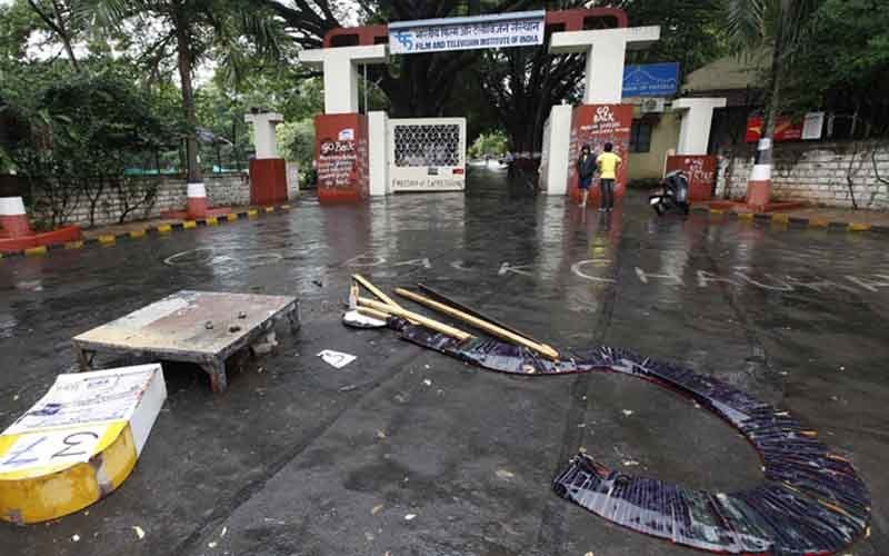 Shocking! FTII Vandalized By Unidentified Men Last Night