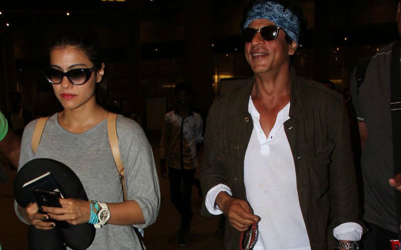 SRK-Kajol Create Fan Frenzy At Airport