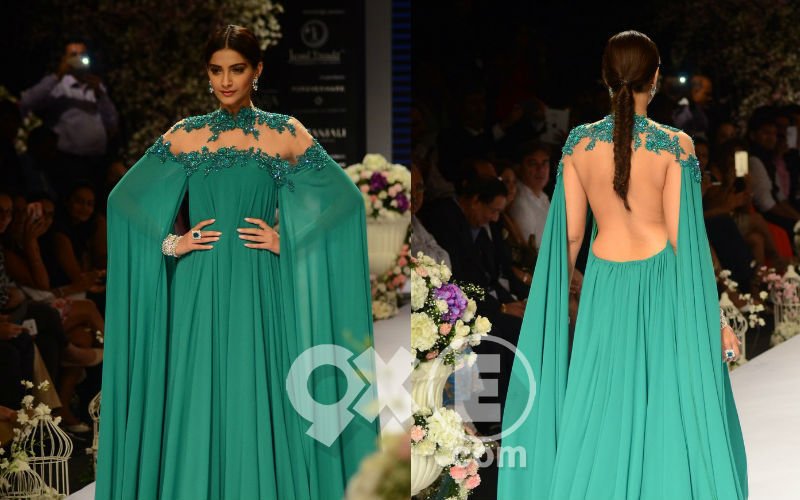 Sonam Sparkles In A Backless Gown