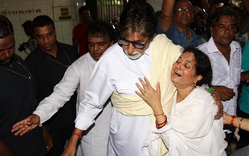 Bachchan Consoles Vijeta At Aadesh's Funeral