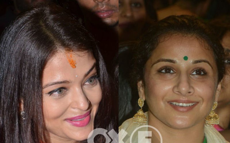 Aishwarya Rai Bachchan & Vidya Balan Visit GSB Ganpati