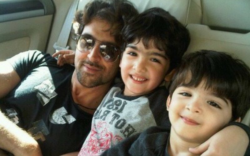 Hrithik Enjoys Movie Date With Sons