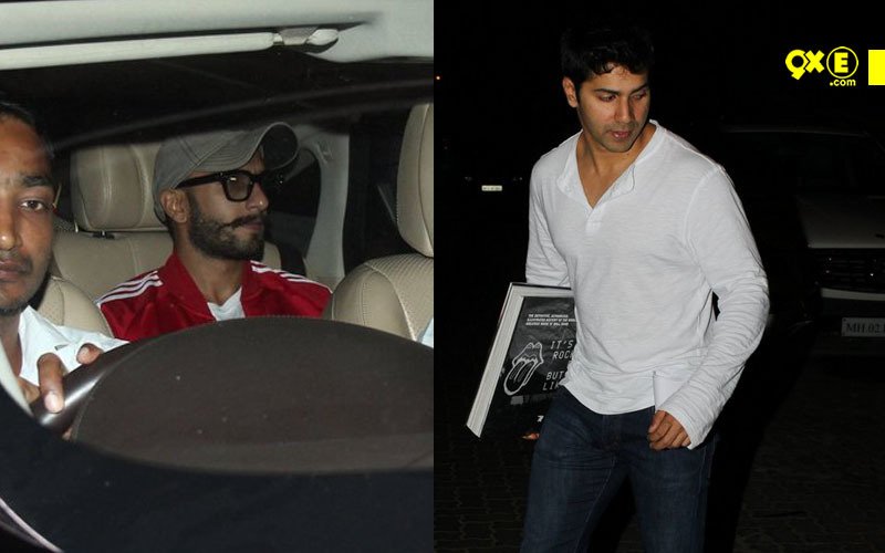 SPOTTED: A Busy Night For Ranveer Singh And Varun Dhawan