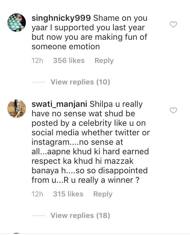 shilpa shinde fans troll comments